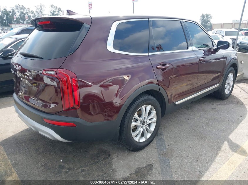 2022 Kia Telluride Lx VIN: 5XYP2DHC4NG306652 Lot: 38845741
