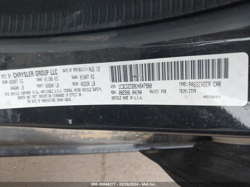 2013 DODGE AVENGER SXT - 1C3CDZCB9DN547980