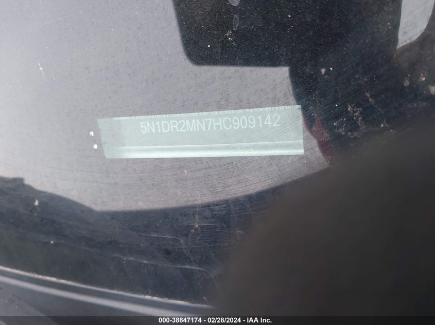 2017 NISSAN PATHFINDER S/SV/SL/PLATINUM - 5N1DR2MN7HC909142