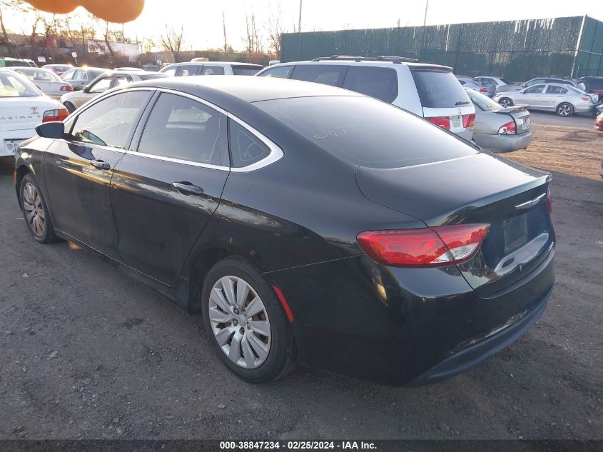 2015 Chrysler 200 Lx VIN: 1C3CCCFB3FN547505 Lot: 38847234