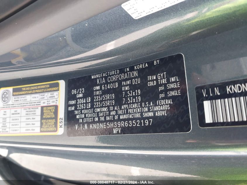 2024 KIA CARNIVAL MPV SX - KNDNE5H39R6352197