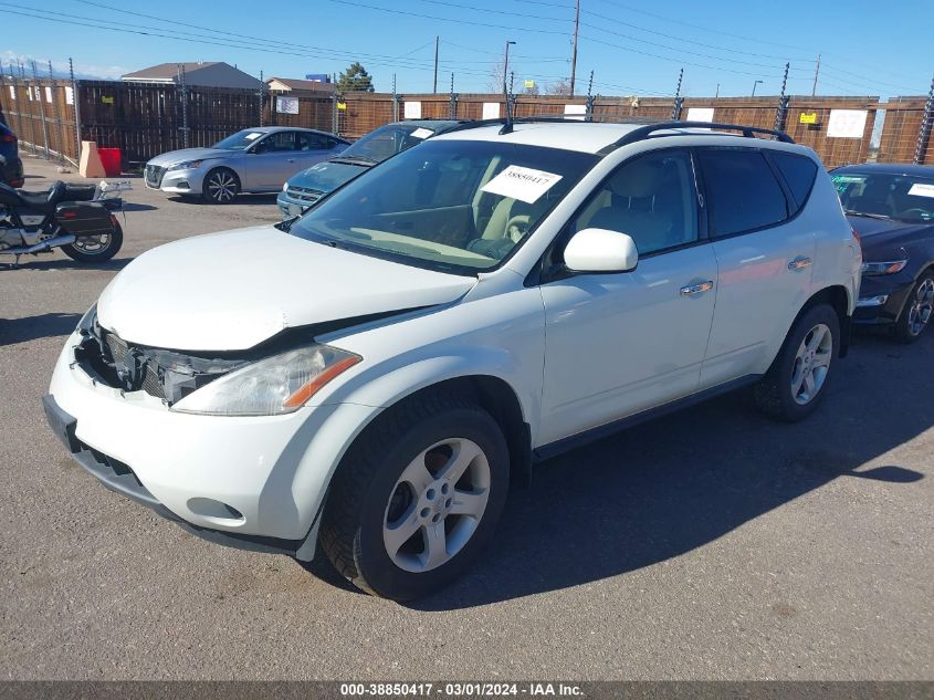 2005 Nissan Murano S VIN: JN8AZ08W45W442792 Lot: 38850417