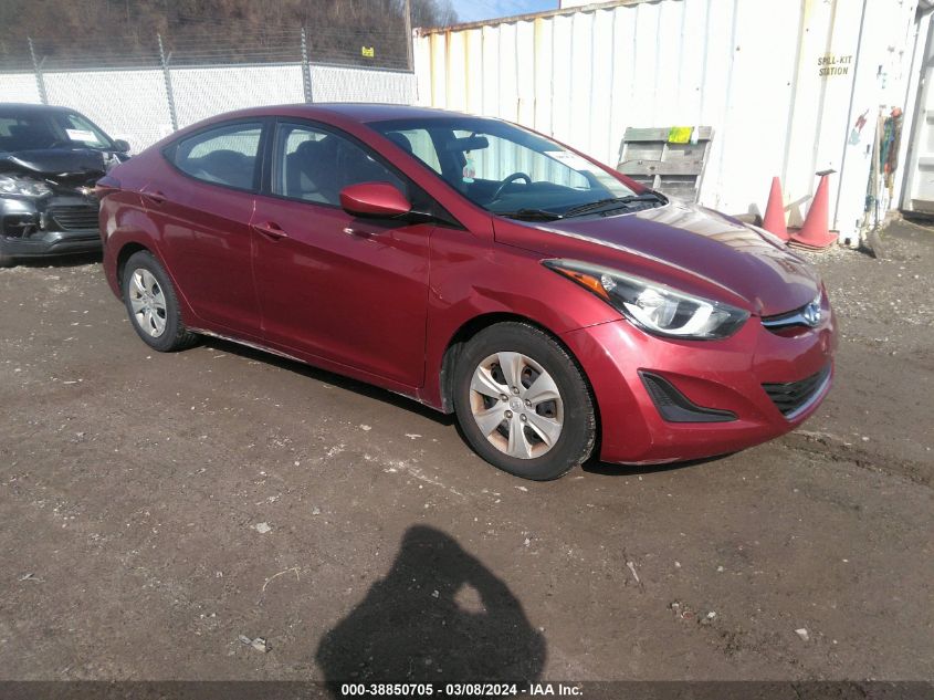 2016 HYUNDAI ELANTRA SE - 5NPDH4AE2GH687331