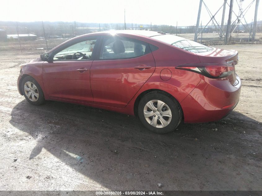 2016 Hyundai Elantra Se VIN: 5NPDH4AE2GH687331 Lot: 38850705