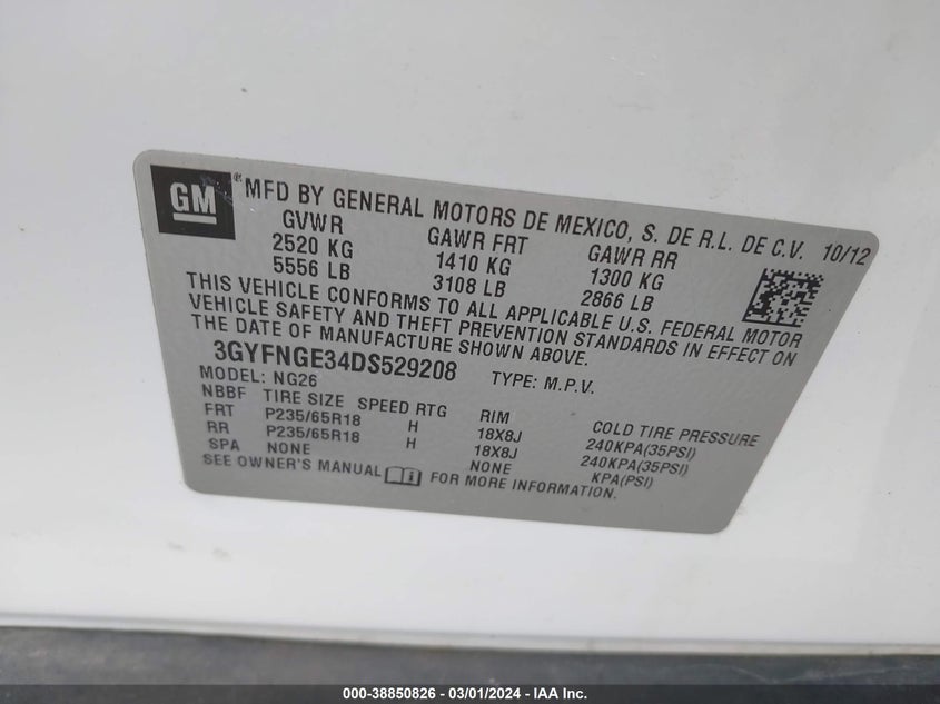 2013 CADILLAC SRX LUXURY COLLECTION - 3GYFNGE34DS529208