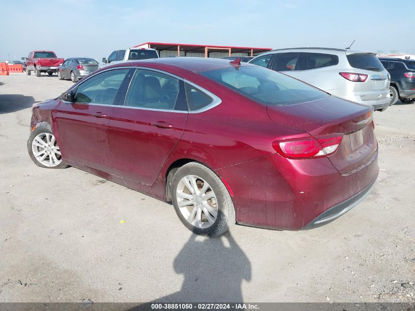 2016 Chrysler 200 Limited VIN: 1C3CCCAB9GN123710 Lot: 38851050