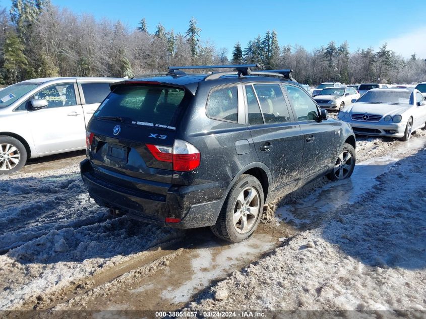 2008 BMW X3 3.0Si VIN: WBXPC93438WJ11632 Lot: 38851457