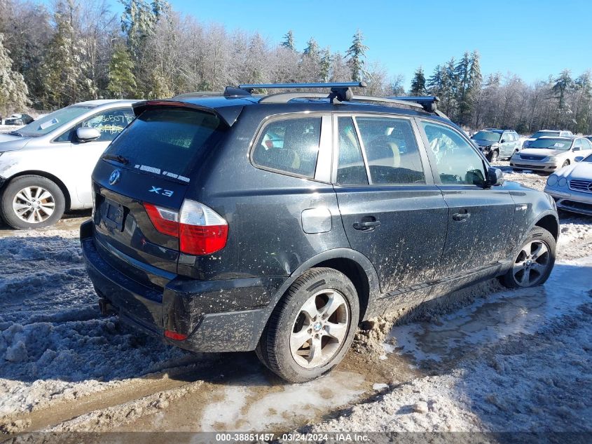 2008 BMW X3 3.0Si VIN: WBXPC93438WJ11632 Lot: 38851457