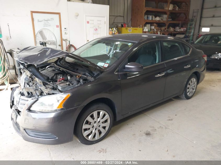 2014 Nissan Sentra Sv VIN: 1N4AB7AP1EN855941 Lot: 38851489