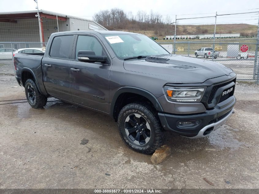 2019 Ram 1500 Rebel 4X4 5'7 Box VIN: 1C6SRFLT9KN648795 Lot: 38853577