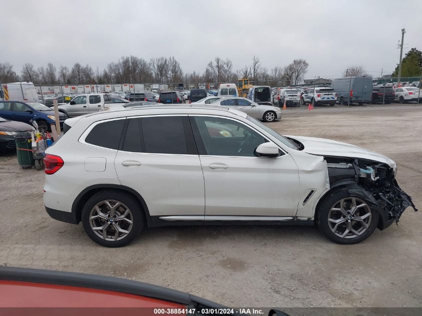 2021 BMW X3 xDrive30I VIN: 5UXTY5C0XM9E60896 Lot: 38854147