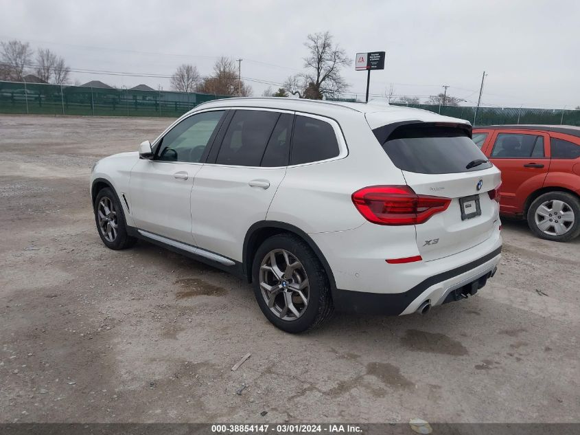 2021 BMW X3 xDrive30I VIN: 5UXTY5C0XM9E60896 Lot: 38854147