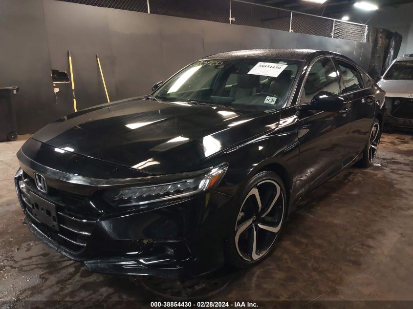 2021 Honda Accord Sport VIN: 1HGCV1F3XMA124817 Lot: 38854430