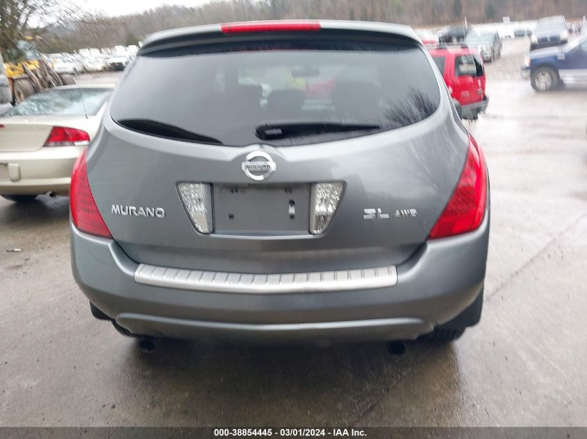 2006 Nissan Murano Sl VIN: JN8AZ08W26W537871 Lot: 38854445