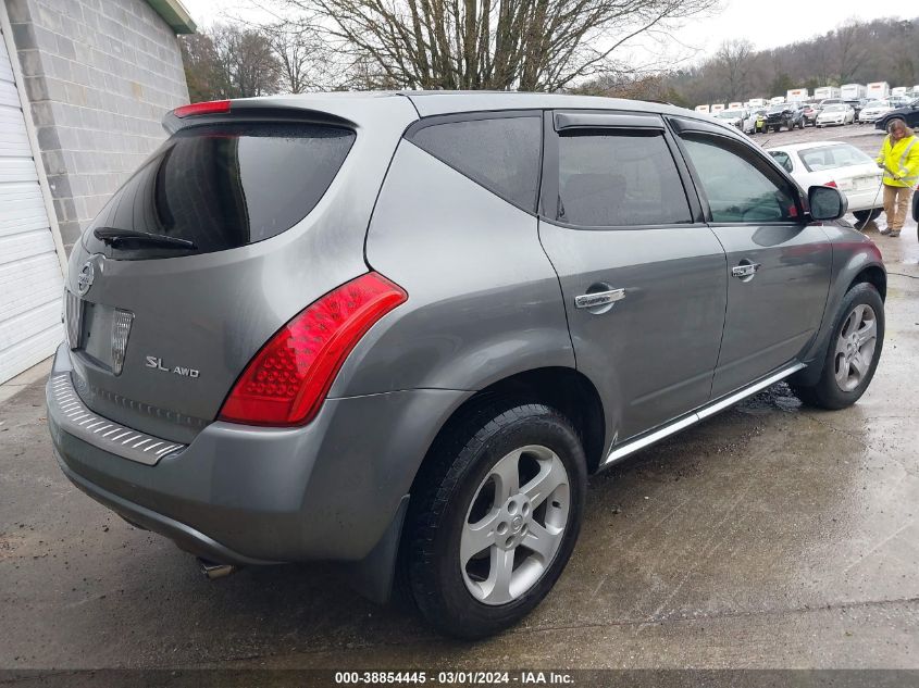 2006 Nissan Murano Sl VIN: JN8AZ08W26W537871 Lot: 38854445