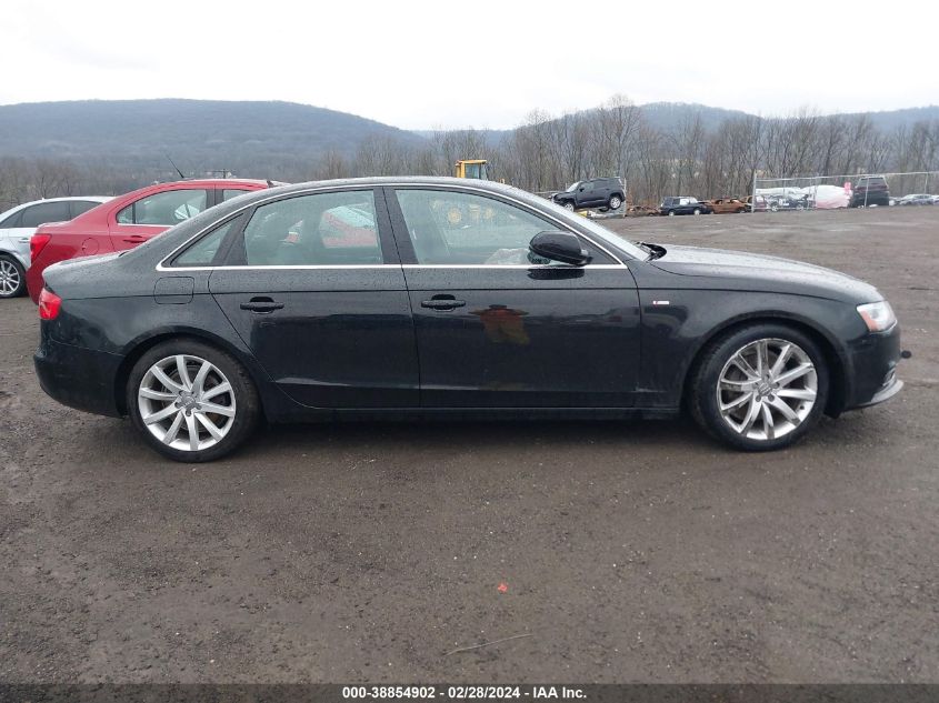 2013 Audi A4 2.0T Premium VIN: WAUFFAFLXDN050779 Lot: 38854902