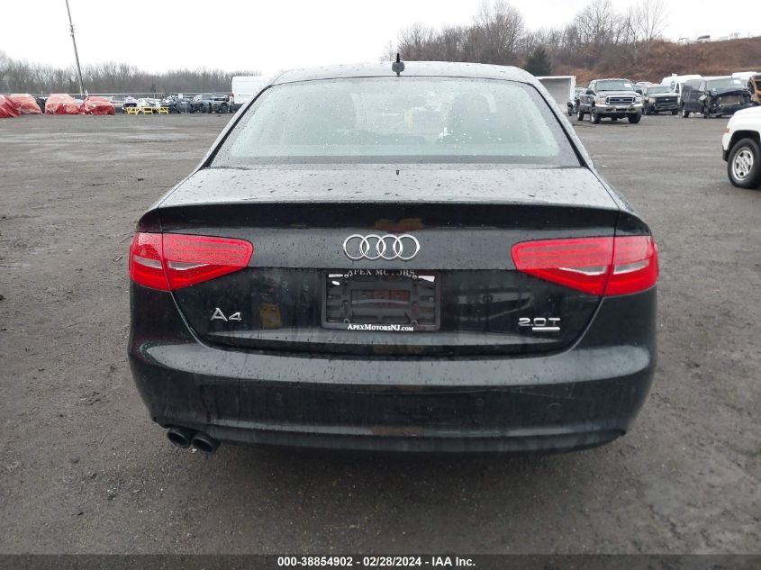 2013 Audi A4 2.0T Premium VIN: WAUFFAFLXDN050779 Lot: 38854902