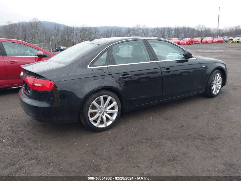 2013 Audi A4 2.0T Premium VIN: WAUFFAFLXDN050779 Lot: 38854902