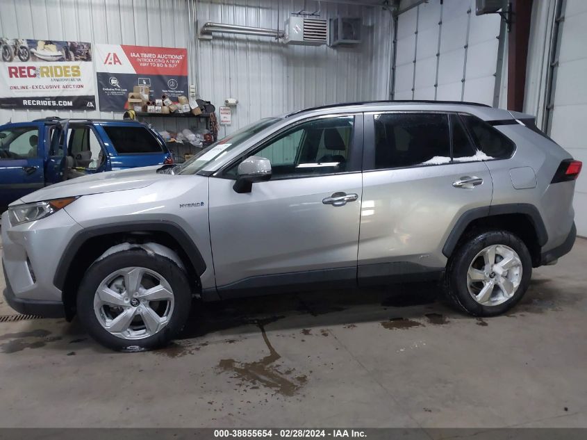 2020 Toyota Rav4 Limited Hybrid VIN: 2T3DWRFV1LW074793 Lot: 38855654