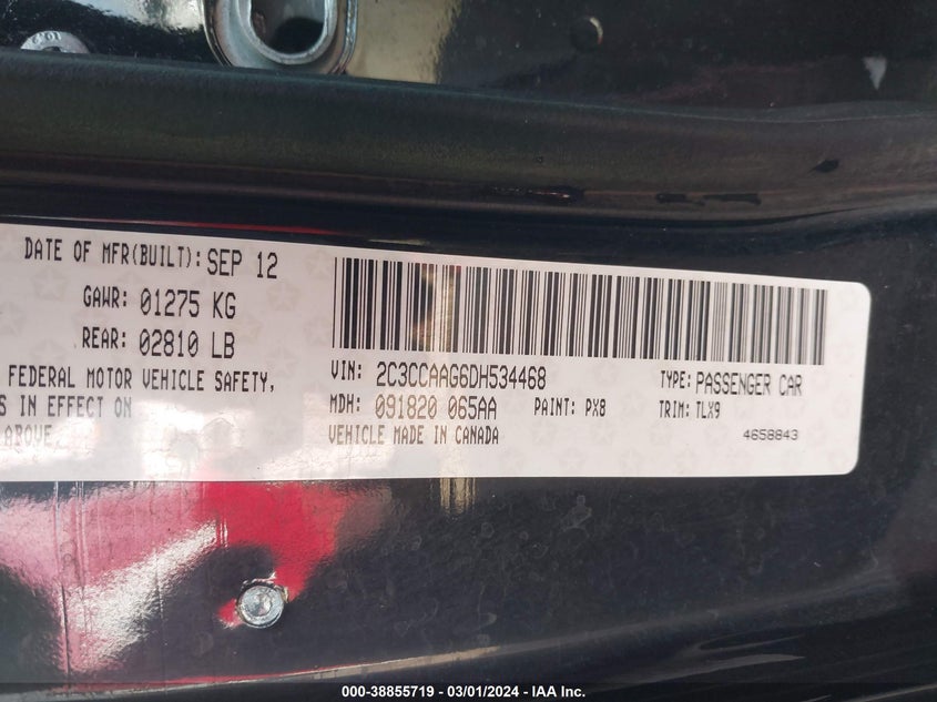 2013 CHRYSLER 300 MOTOWN - 2C3CCAAG6DH534468