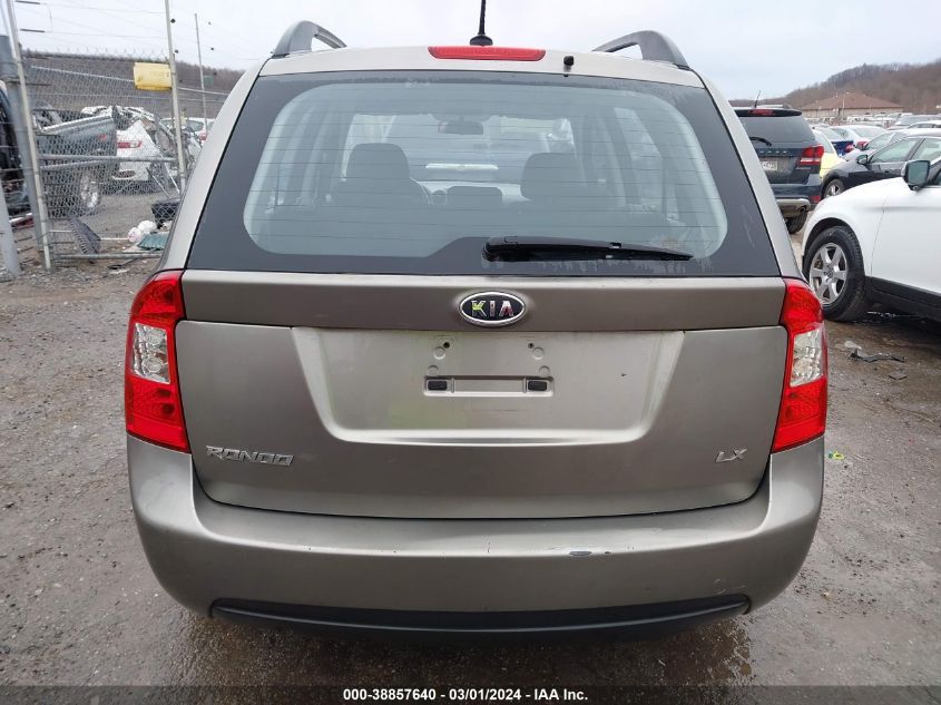 2009 Kia Rondo Lx VIN: KNAFG528297249486 Lot: 38857640