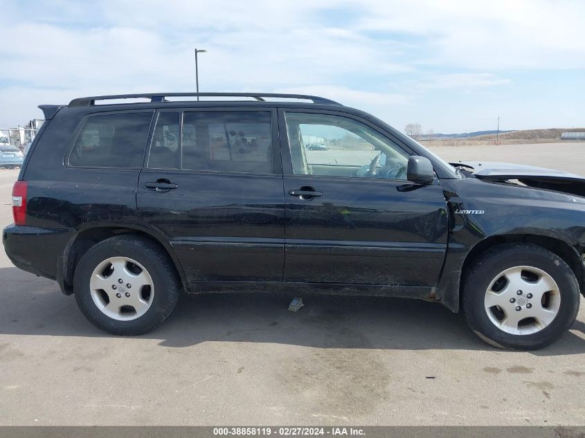 2005 Toyota Highlander Limited V6 VIN: JTEEP21A150075975 Lot: 38858119