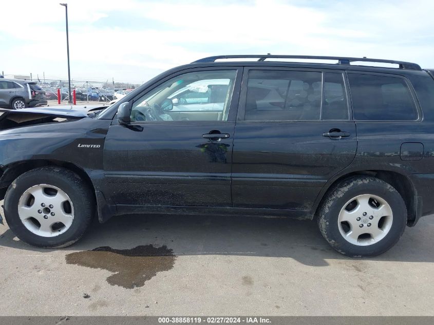 2005 Toyota Highlander Limited V6 VIN: JTEEP21A150075975 Lot: 38858119