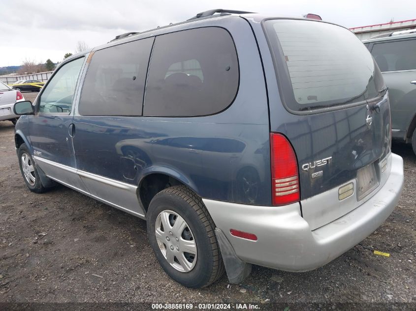 1998 Nissan Quest Gxe/Xe VIN: 4N2ZN1118WD823652 Lot: 38858169