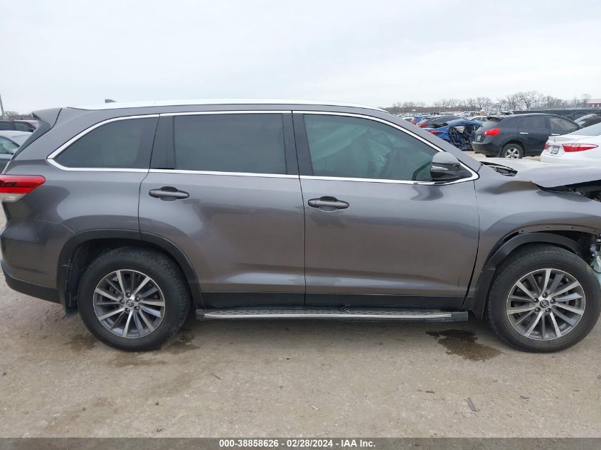 2019 Toyota Highlander Xle VIN: 5TDKZRFH6KS322979 Lot: 38858626