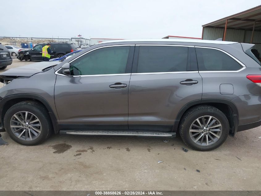 2019 Toyota Highlander Xle VIN: 5TDKZRFH6KS322979 Lot: 38858626