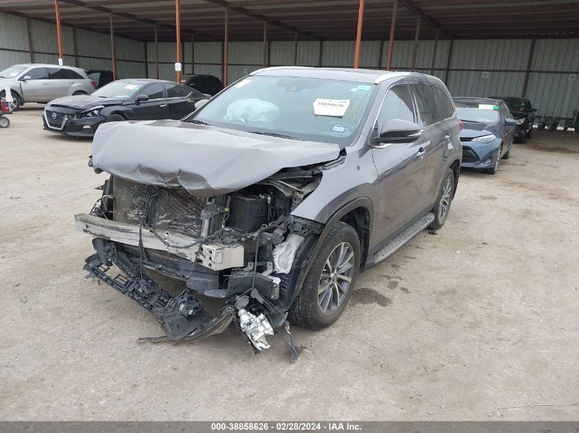 2019 Toyota Highlander Xle VIN: 5TDKZRFH6KS322979 Lot: 38858626