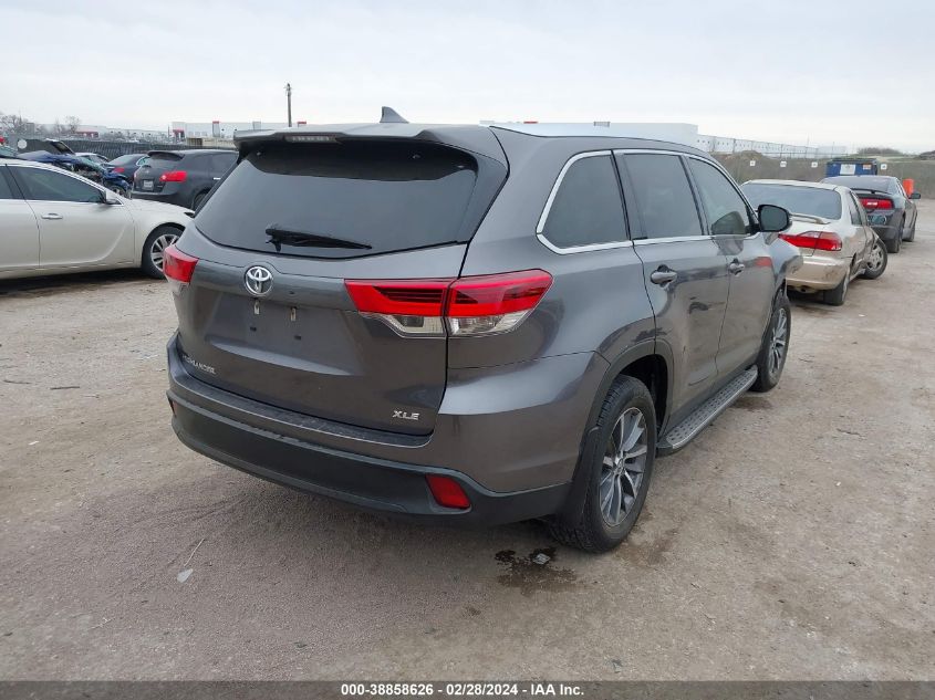 2019 Toyota Highlander Xle VIN: 5TDKZRFH6KS322979 Lot: 38858626