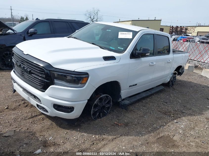 2021 Ram 1500 Big Horn 4X4 5'7 Box VIN: 1C6SRFFT7MN648597 Lot: 38860333