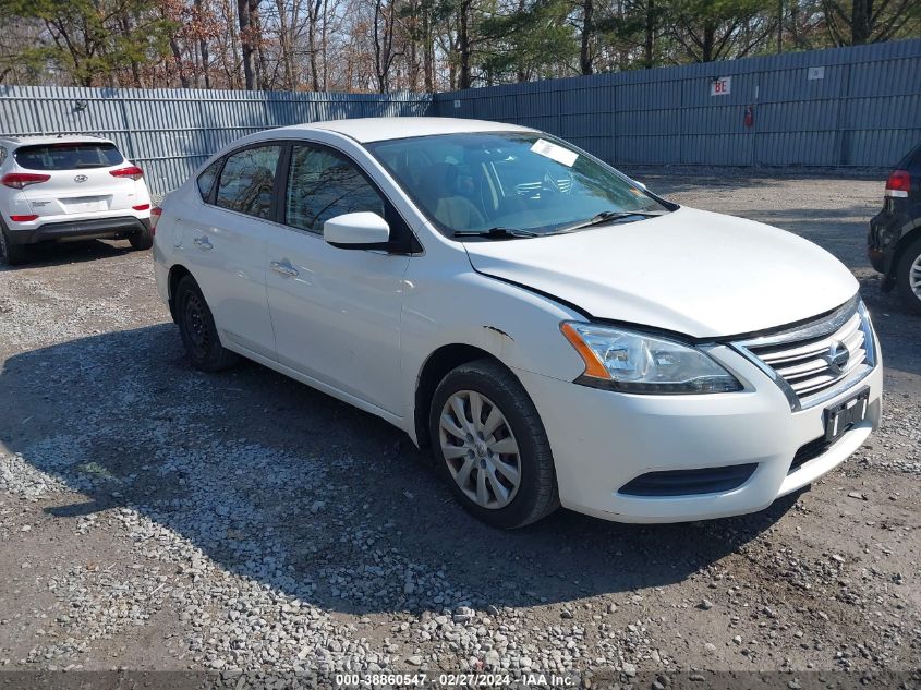 2013 Nissan Sentra S VIN: 3N1AB7APXDL795847 Lot: 38860547