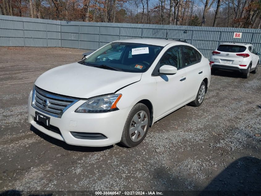 2013 Nissan Sentra S VIN: 3N1AB7APXDL795847 Lot: 38860547