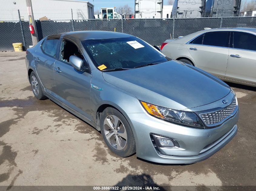 2014 Kia Optima Hybrid Lx VIN: KNAGM4AD6E5075840 Lot: 38861922