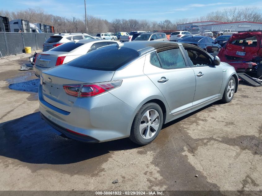 2014 Kia Optima Hybrid Lx VIN: KNAGM4AD6E5075840 Lot: 38861922