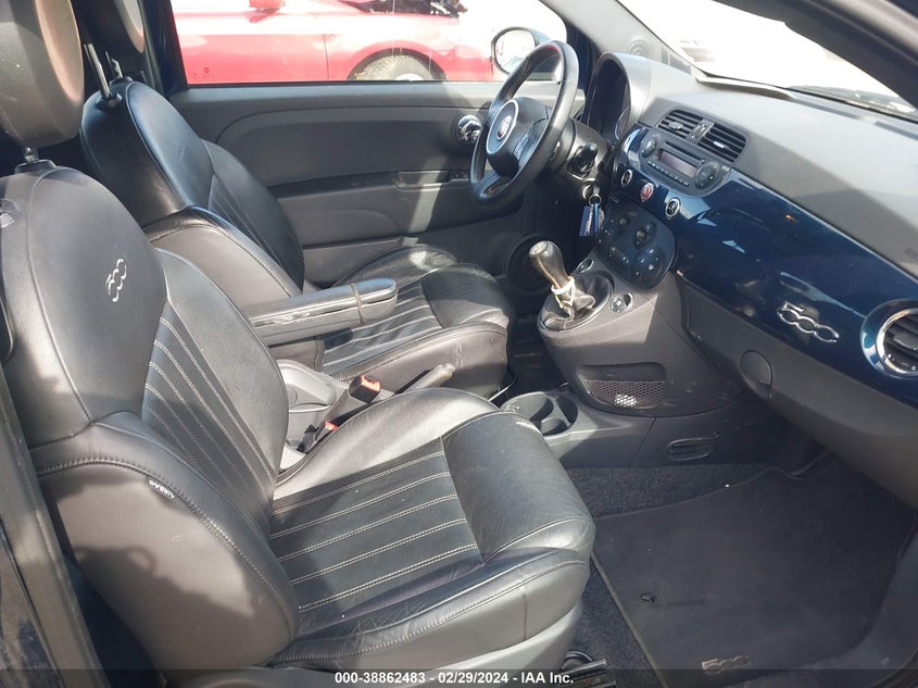 2013 Fiat 500 Turbo VIN: 3C3CFFHH1DT543296 Lot: 38862483