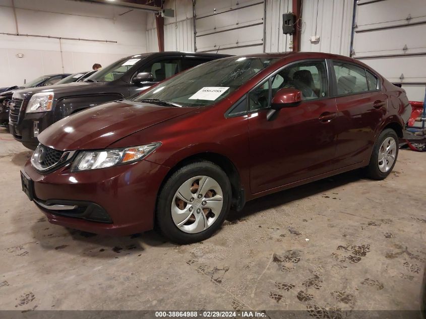 2013 Honda Civic Lx VIN: 19XFB2F58DE097464 Lot: 38864988