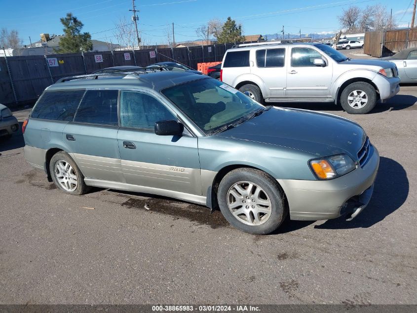 2000 Subaru Outback VIN: 4S3BH6650Y7660355 Lot: 38865983