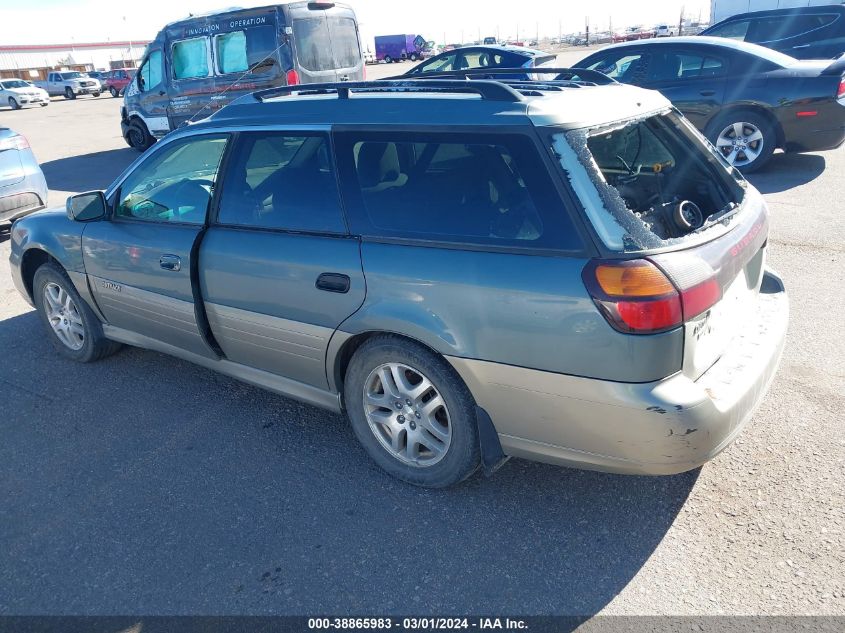 2000 Subaru Outback VIN: 4S3BH6650Y7660355 Lot: 38865983