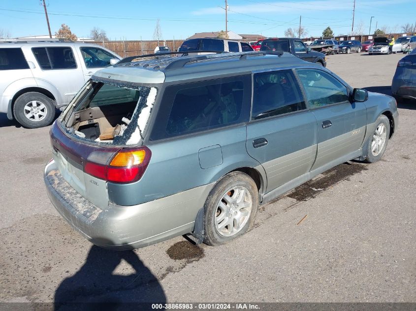 2000 Subaru Outback VIN: 4S3BH6650Y7660355 Lot: 38865983