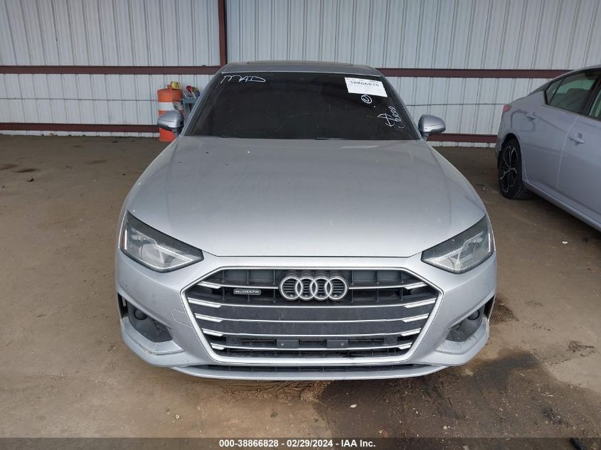 2021 Audi A4 Premium 40 Tfsi Quattro S Tronic VIN: WAUABBF41MA086968 Lot: 38866828