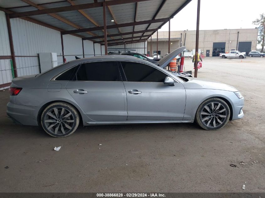 2021 Audi A4 Premium 40 Tfsi Quattro S Tronic VIN: WAUABBF41MA086968 Lot: 38866828