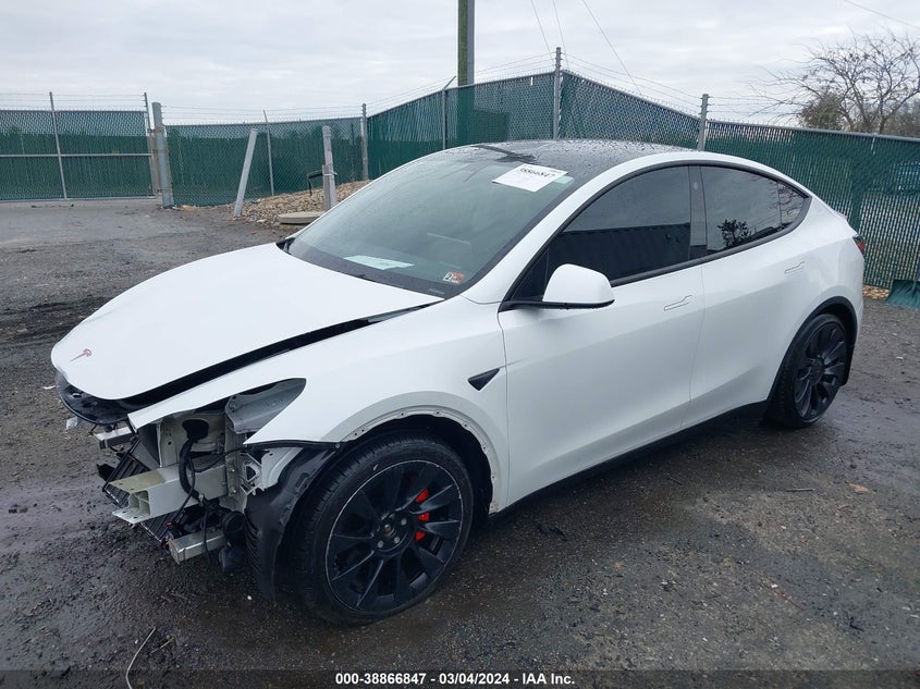 VIN 7SAYGDEF5NF372299 2022 TESLA MODEL Y PERFORMANCE DUAL MOTOR ALL-WHEEL DRIVE