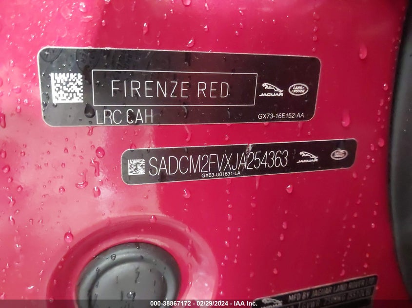 2018 JAGUAR F-PACE S - SADCM2FVXJA254363
