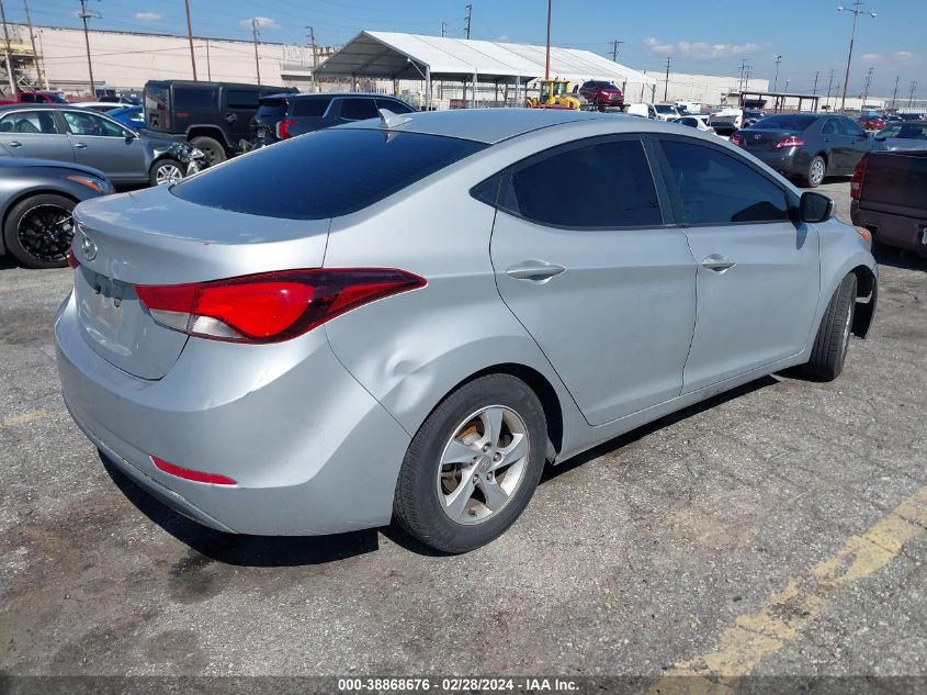 2014 Hyundai Elantra Se VIN: 5NPDH4AEXEH511415 Lot: 38868676