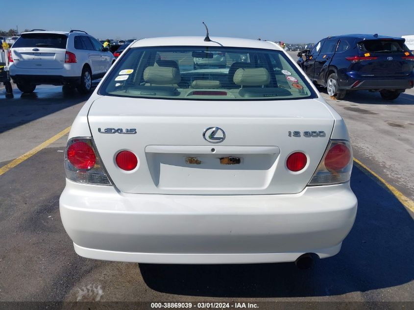 2001 Lexus Is 300 VIN: JTHBD182610027020 Lot: 38869039