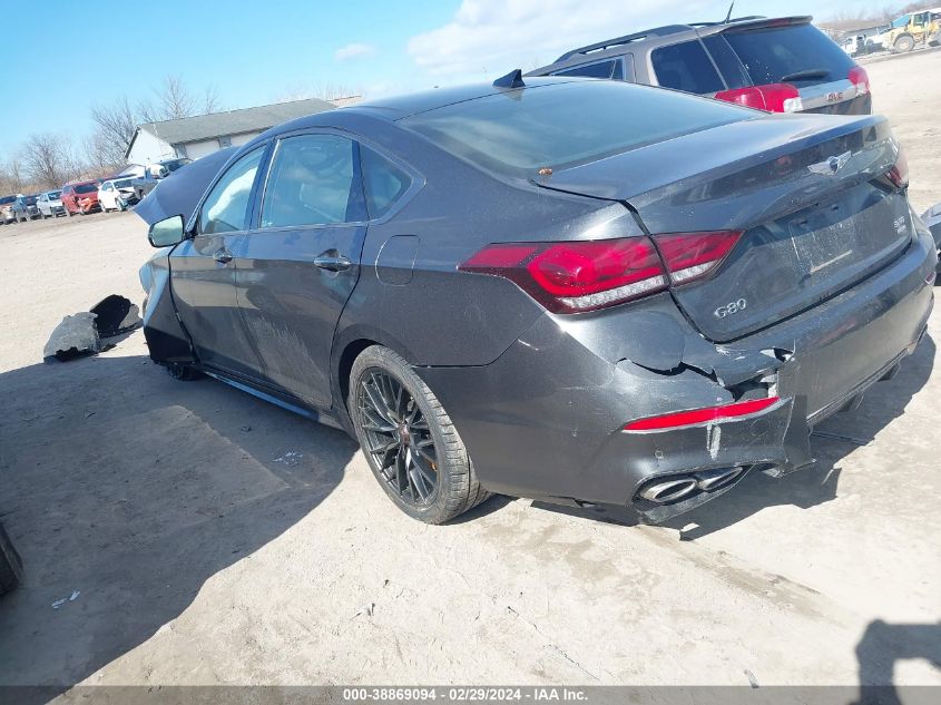 2018 Genesis G80 3.3T Sport VIN: KMHGN4JB1JU253907 Lot: 38869094