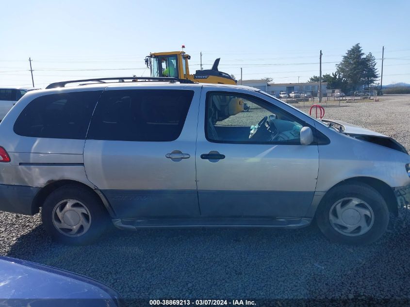 2001 Toyota Sienna Xle VIN: 4T3ZF13C41U383715 Lot: 38869213